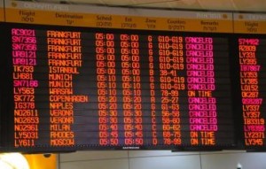 Ben-Gurion flight board